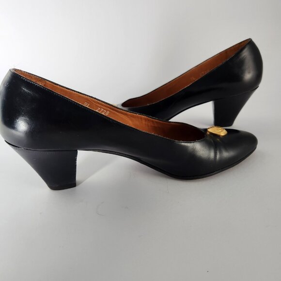 Ralph Lauren Pumps Leather Low Heel Size 8 AA - Picture 6 of 15